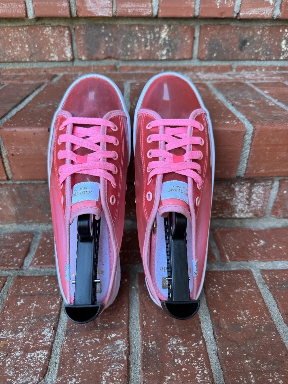 Keds x Kate Spade Clear Pink Sheer TPU Mesh Lace Up Sneaker Women's Size 8